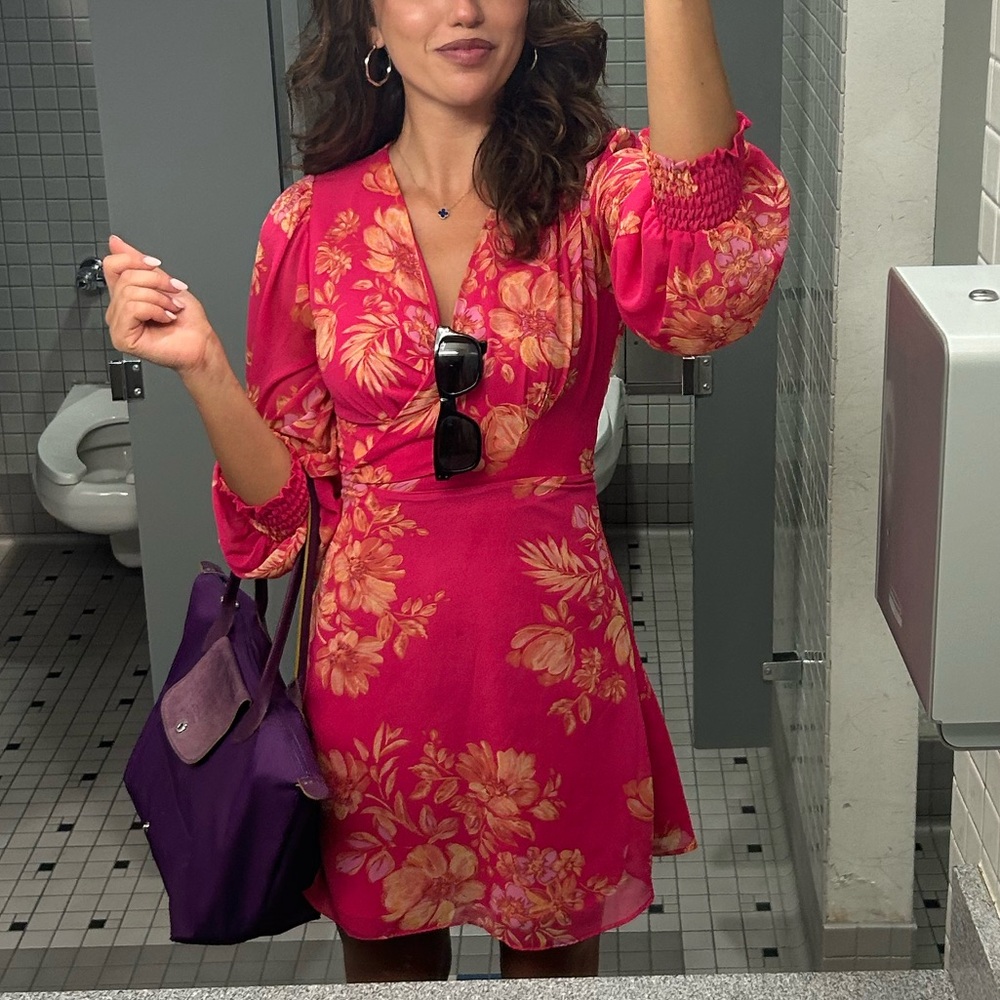 Beautiful Floral Wrap Dress. Worn once!!